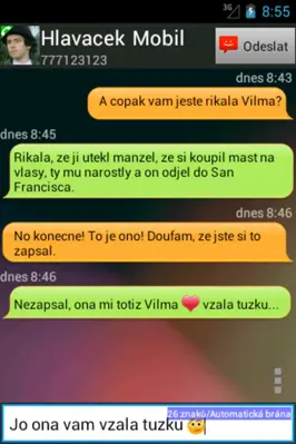 Oskárek SMS android App screenshot 4